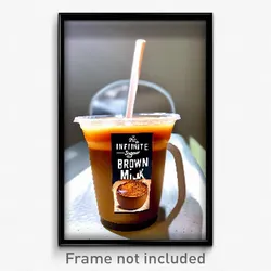 Pixel Art Poster - Infinite Brown Sugar Milk Tea (8 Bit Video Game Print)