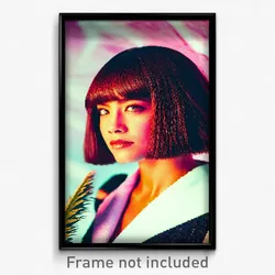 Pixel Art Poster - Velvety Visage (8 Bit Psychedelic Trippy Video Game Print)