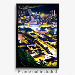 Pixel Art Poster - Dramatic Brazilian City (8 Bit Psychedelic Video Game Print)