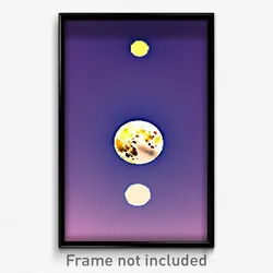Pixel Art Poster - Unique Moon (8 Bit Psychedelic Trippy Weird Video Game Print)