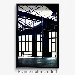 Pixel Art Poster - Black Warehouse (8 Bit Psychedelic Trippy Video Game Print)