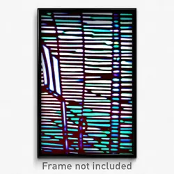 Pixel Art Poster - Wire Frame Glitchy Territory (8 Bit Video Game Print)