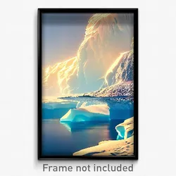 Pixel Art Poster - Cavernous Iceberg (8 Bit Psychedelic Trippy Video Game Print)