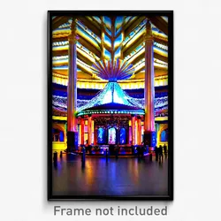 Pixel Art Poster - Tremendous Pavillion (8 Bit Psychedelic Video Game Print)