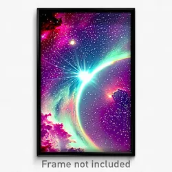 Pixel Art Poster - Pristine Nebula (8 Bit Psychedelic Trippy Video Game Print)