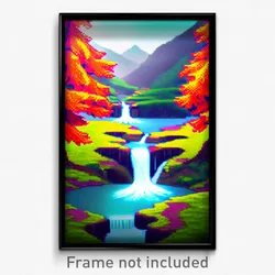 Pixel Art Poster - Rare Brook (8 Bit Psychedelic Trippy Weird Video Game Print)