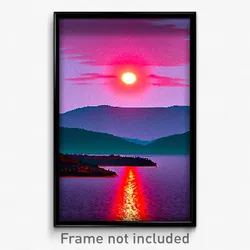 Pixel Art Poster - Red Loch (8 Bit Psychedelic Trippy Weird Video Game Print)