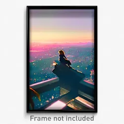 Pixel Art Poster - Adorable Heights (8 Bit Psychedelic Trippy Video Game Print)