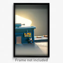Pixel Art Poster - Miniature Claim (8 Bit Psychedelic Trippy Video Game Print)