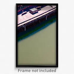 Pixel Art Poster - Spotless Quay (8 Bit Psychedelic Trippy Video Game Print)