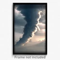 Pixel Art Poster - Agitated Hurricane (8 Bit Psychedelic Video Game Print)