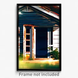 Pixel Art Poster - Worn House (8 Bit Psychedelic Trippy Weird Video Game Print)