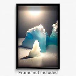 Pixel Art Poster - Miniature Iceberg (8 Bit Psychedelic Trippy Video Game Print)