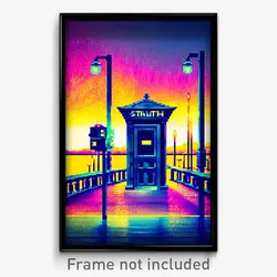 Pixel Art Poster - Quirky Staith (8 Bit Psychedelic Trippy Video Game Print)
