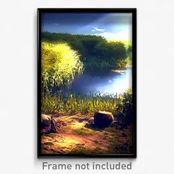 Pixel Art Poster - Vacant Fen (8 Bit Psychedelic Trippy Weird Video Game Print)