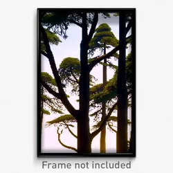 Pixel Art Poster - Accomplished Trees (8 Bit Psychedelic Video Game Print)