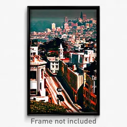 Pixel Art Poster - Agitated San Francisco (8 Bit Psychedelic Video Game Print)