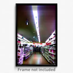 Pixel Art Poster - Thick Vinyl Store (8 Bit Psychedelic Trippy Video Game Print)
