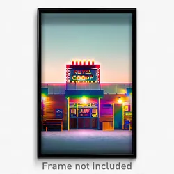Pixel Art Poster - Novel Coop (8 Bit Psychedelic Trippy Weird Video Game Print)