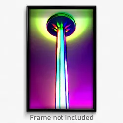 Pixel Art Poster - Bright Column (8 Bit Psychedelic Trippy Video Game Print)