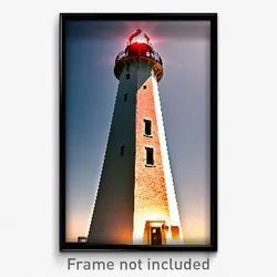 Pixel Art Poster - Spectacular Lighthouse (8 Bit Psychedelic Video Game Print)