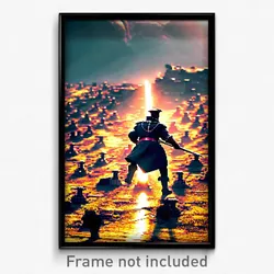 Pixel Art Poster - Villainous Trenches (8 Bit Psychedelic Video Game Print)