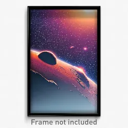 Pixel Art Poster - Jaw Dropping Mars (8 Bit Psychedelic Trippy Video Game Print)