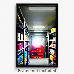 Pixel Art Poster - Vivid Storage Room (8 Bit Psychedelic Video Game Print)