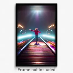 Pixel Art Poster - Creative Track (8 Bit Psychedelic Trippy Video Game Print)