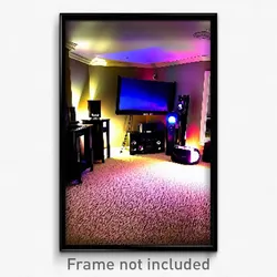Pixel Art Poster - Dim Home Theatre (8 Bit Psychedelic Trippy Video Game Print)