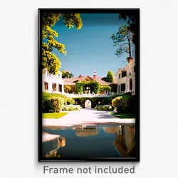 Pixel Art Poster - Gracious Estate (8 Bit Psychedelic Trippy Video Game Print)