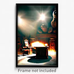Pixel Art Poster - Dramatic Den (8 Bit Psychedelic Trippy Video Game Print)