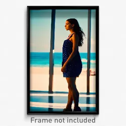 Pixel Art Poster - Modern Beach (8 Bit Psychedelic Trippy Video Game Print)