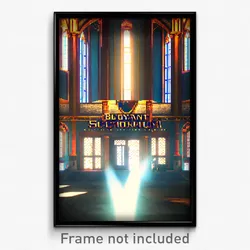 Pixel Art Poster - Buoyant Scriptorium (8 Bit Psychedelic Video Game Print)