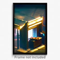 Pixel Art Poster - Extra Small Hideout (8 Bit Psychedelic Video Game Print)