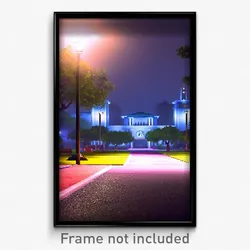 Pixel Art Poster - Dim University (8 Bit Psychedelic Trippy Video Game Print)