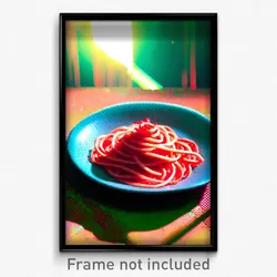 Pixel Art Poster - Rosy Spaghetti (8 Bit Psychedelic Trippy Video Game Print)
