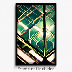 Pixel Art Poster - Glass Matrix (8 Bit Psychedelic Trippy Video Game Print)