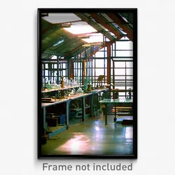 Pixel Art Poster - Glass Workshop (8 Bit Psychedelic Trippy Video Game Print)