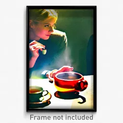 Pixel Art Poster - Thoughtful Tea (8 Bit Psychedelic Trippy Video Game Print)