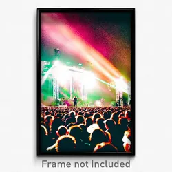 Pixel Art Poster - Gracious Music Festival (8 Bit Psychedelic Video Game Print)