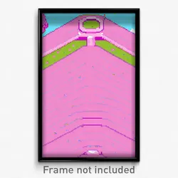 Pixel Art Poster - Pink Peninsula (8 Bit Psychedelic Trippy Video Game Print)
