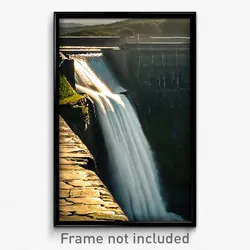 Pixel Art Poster - Unrealistic Dam (8 Bit Psychedelic Trippy Video Game Print)