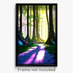 Pixel Art Poster - Plastic Woods (8 Bit Psychedelic Trippy Video Game Print)