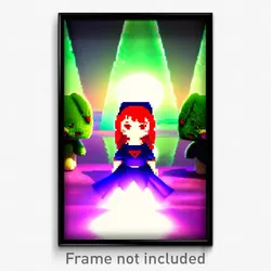 Pixel Art Poster - Plush Delta (8 Bit Psychedelic Trippy Weird Video Game Print)