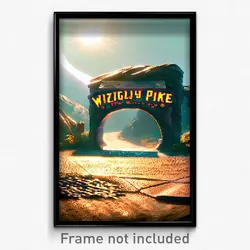 Pixel Art Poster - Wiggly Pike (8 Bit Psychedelic Trippy Weird Video Game Print)