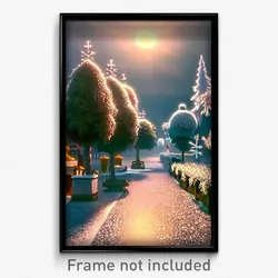 Pixel Art Poster - Frosty Boulevard (8 Bit Psychedelic Trippy Video Game Print)