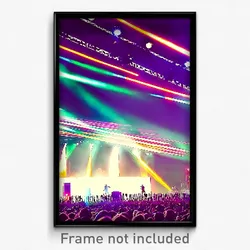 Pixel Art Poster - Infamous Music Festival (8 Bit Psychedelic Video Game Print)