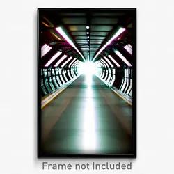 Pixel Art Poster - Dangerous Tunnel (8 Bit Psychedelic Trippy Video Game Print)