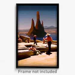 Pixel Art Poster - Awesome Strait (8 Bit Psychedelic Trippy Video Game Print)